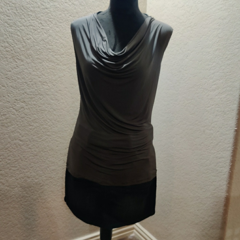 Scoop Neck Gray Blouse